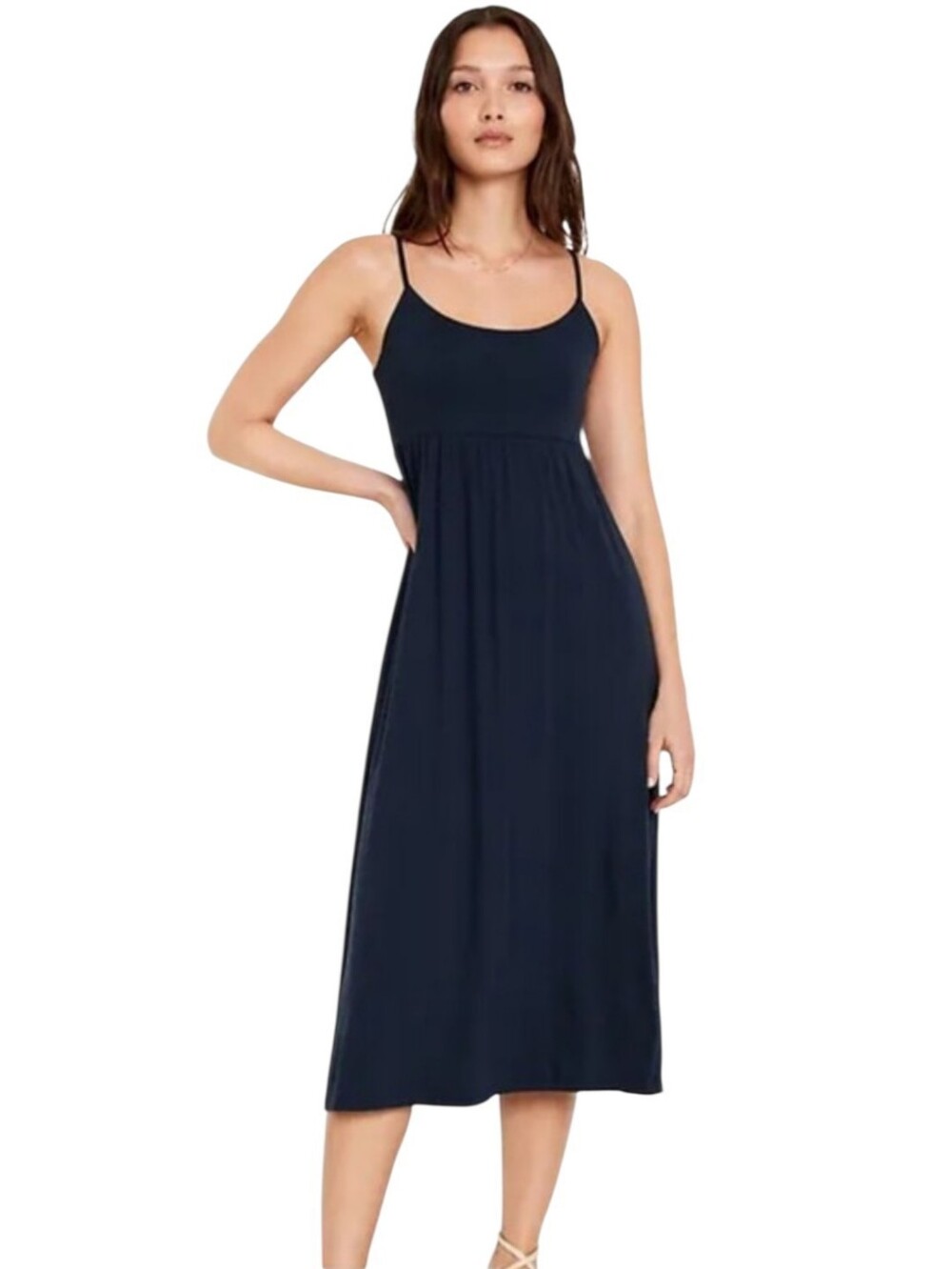 Women's Old Navy Navy Blue Midi Length Dress Sz Medium